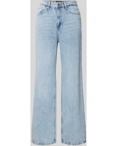 Vero Moda Wide Fit Jeans Met Knoopsluiting - Blauw