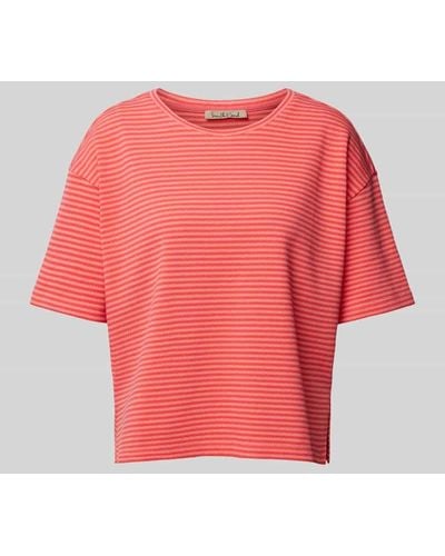 Smith & Soul T-Shirt mit Streifenmuster - Pink