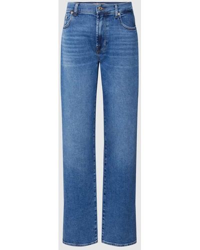 7 For All Mankind Straight Leg Jeans im 5-Pocket-Design Modell 'Ellie' - Blau