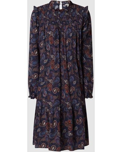 Edc By Esprit Kleid mit Paisley-Muster - Blau