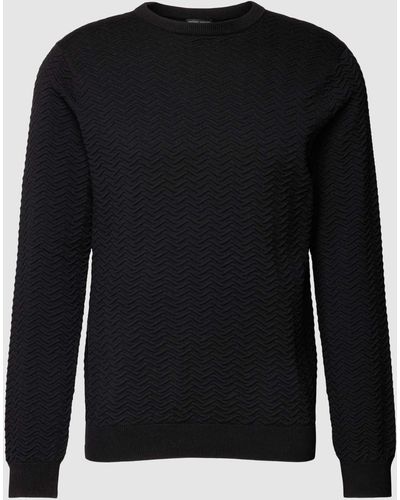 Antony Morato Gebreide Pullover Met Structuurmotief - Zwart