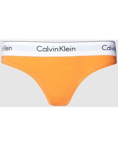 Calvin Klein String mit elastischem Logo-Bund - Orange
