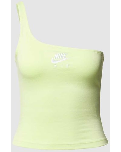 Nike Crop Top im One-Shoulder-Design - Gelb