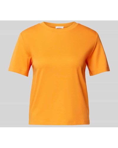 S.oliver T-Shirt mit Seitenschlitzen - Orange