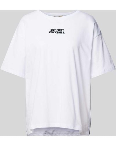 Smith & Soul Oversized T-Shirt mit Statement-Stitching - Weiß