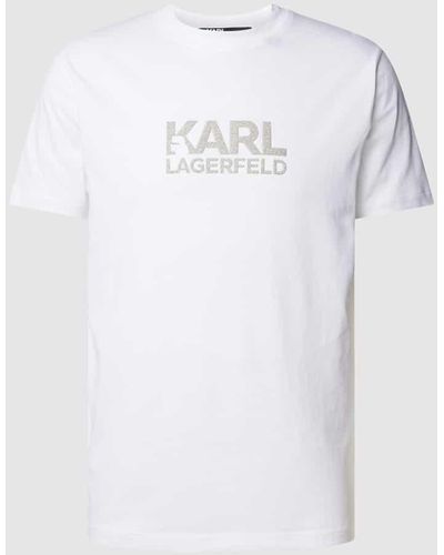 Karl Lagerfeld T-Shirt mit Label-Print - Weiß