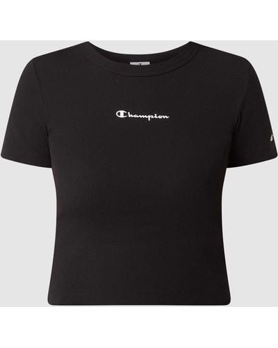 Champion Regular Fit T-Shirt aus Baumwolle - Schwarz