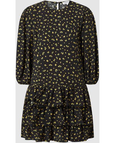 EDITED Kleid mit floralem Muster Modell 'Julika' - Schwarz