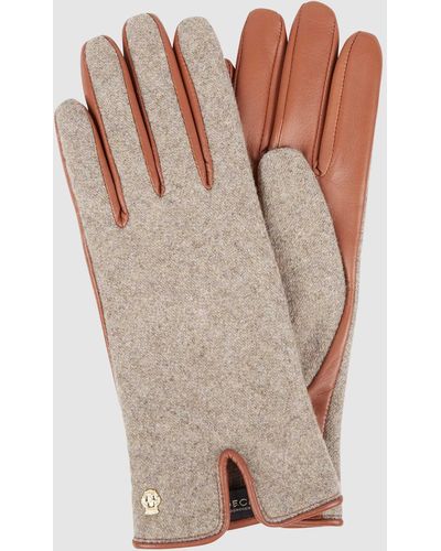 Roeckl Sports Handschuhe mit Kontrastbesatz - Braun