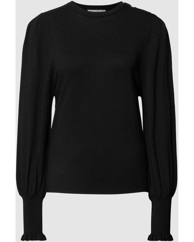 FABIENNE CHAPOT Gebreide Pullover Met Pofmouwen - Zwart