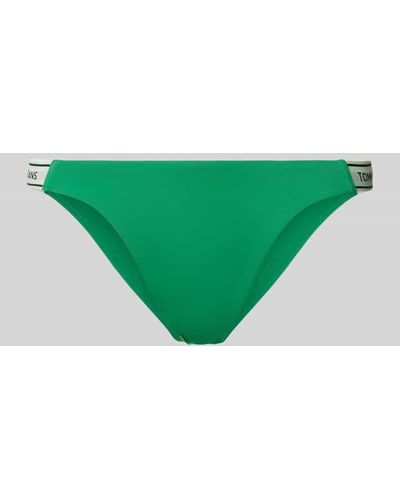 Tommy Hilfiger Bikini-Slip mit Label-Print - Grün
