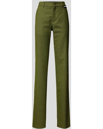 Vetements Straight Fit Chino mit Hahnentrittmuster - Gelb