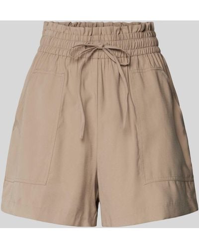 Vero Moda High Waist Shorts mit aufgesetzten Taschen Modell 'CARISA' - Natur