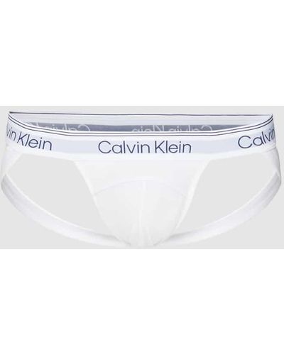Calvin Klein Jockstrap mit elastischem Logo-Bund - Weiß