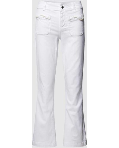 Liu Jo Bootcut Jeans Met Opgestikte Steekzakken - Wit