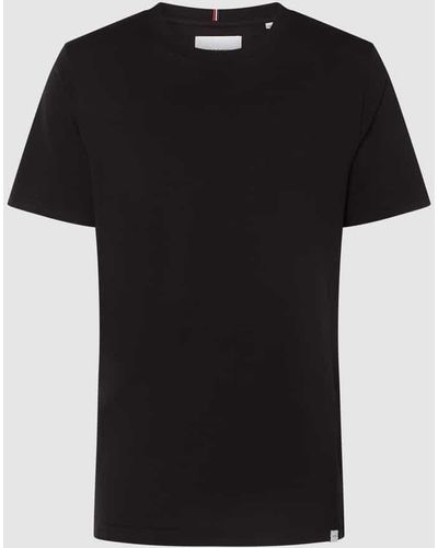 Les Deux T-Shirt aus Baumwolle Modell 'Marais' - Schwarz