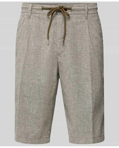 JOOP! Jeans Regular Fit Bermudas mit Bindegürtel Modell 'RUDO' - Grau