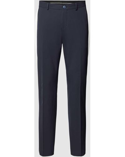 SELECTED Slim Fit Pantalon Met Knoop- En Ritssluiting - Blauw