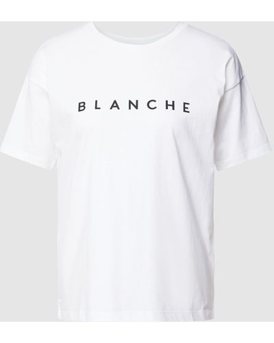 Blanche T-Shirt mit Rundhalsausschnitt Modell 'MAIN' - Weiß