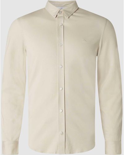 Calvin Klein Slim Fit Business-Hemd aus Jersey - Mehrfarbig
