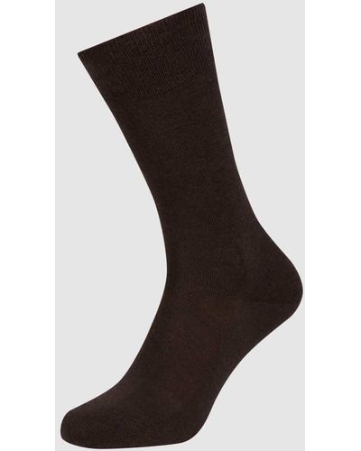 FALKE Socken mit elastischen Rippenbündchen Modell 'Family SO' - Braun
