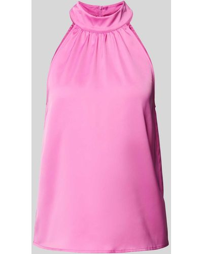 SELECTED Blusentop in unifarbenem Design Modell 'LENA' - Pink