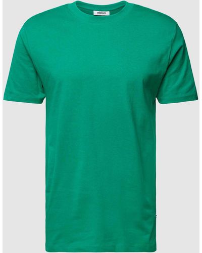 Minimum T-shirt Van Puur Katoen Met Labeldetail - Groen
