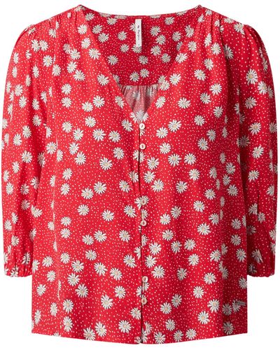 Pepe Jeans Bluse mit 3/4-Arm Modell 'Lorena' - Rot