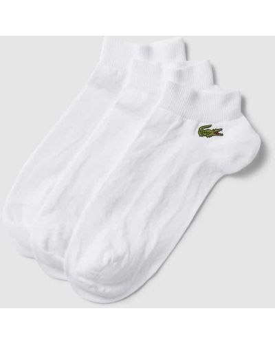 Lacoste Socken mit Logo-Stitching im 3er-Pack - Weiß
