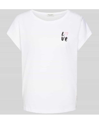 Marc O' Polo T-Shirt mit Motiv-Print - Weiß