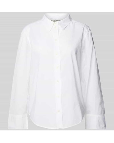 Marc O' Polo Hemdbluse mit Umlegekragen - Weiß