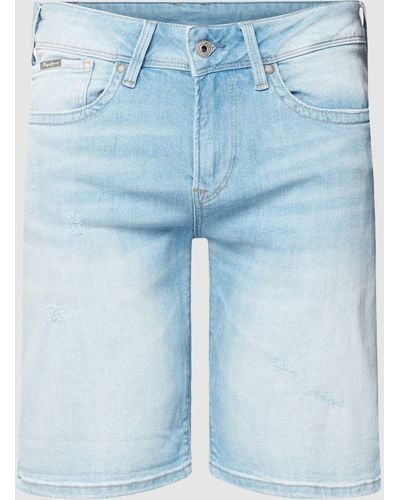 Pepe Jeans Jeansshorts im 5-Pocket-Design Modell 'HATCH' - Blau