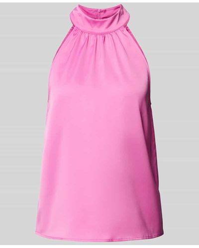 SELECTED Blusentop in unifarbenem Design Modell 'LENA' - Pink