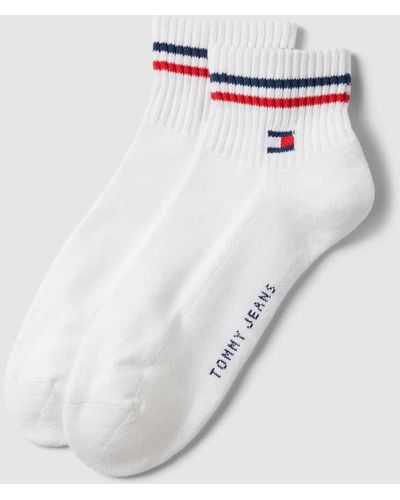 Tommy Hilfiger Socken mit Label-Print im 2er-Pack - Weiß