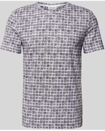 Calvin Klein Slim Fit T-Shirt mit Label-Detail Modell 'BRUSH' - Weiß