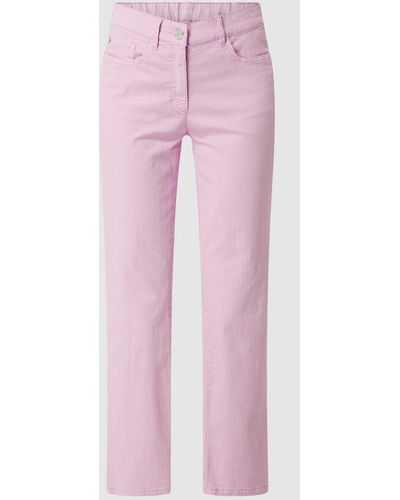 ZERRES Straight Fit Jeans mit Stretch-Anteil Modell 'Greta' - Pink