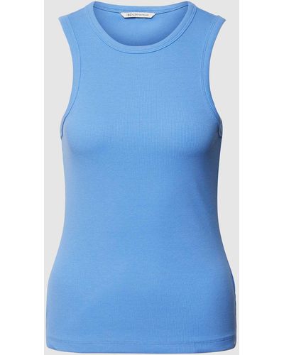 Tom Tailor Denim Tanktop mit Rundhalsausschnitt - Blau