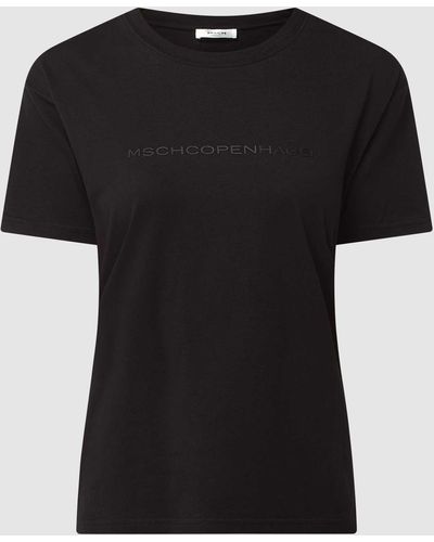 MSCH Copenhagen T-Shirt aus Bio-Baumwolle Modell 'Liv' - Schwarz