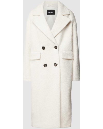 ONLY Mantel mit Pattentaschen Modell 'VALERIA' - Weiß