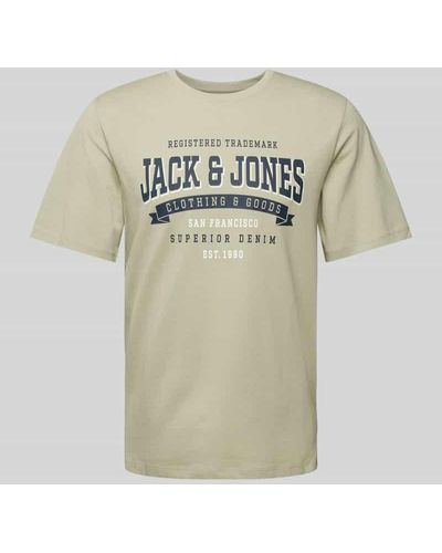 Jack & Jones T-Shirt mit Label-Print - Mehrfarbig