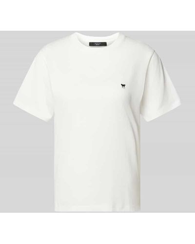 Weekend by Maxmara T-Shirt mit Logo-Stitching Modell 'VENACO' - Weiß