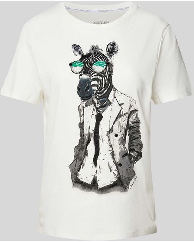Marc Cain T-shirt Met Motiefprint - Wit