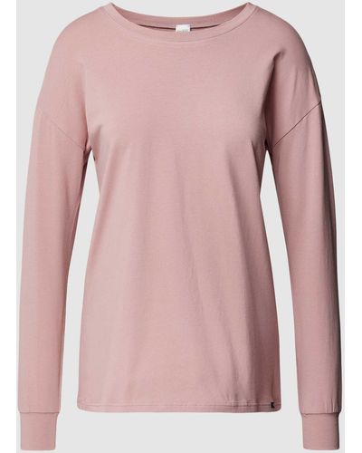 SKINY Longsleeve mit Label-Patch Modell 'Every Night' - Pink