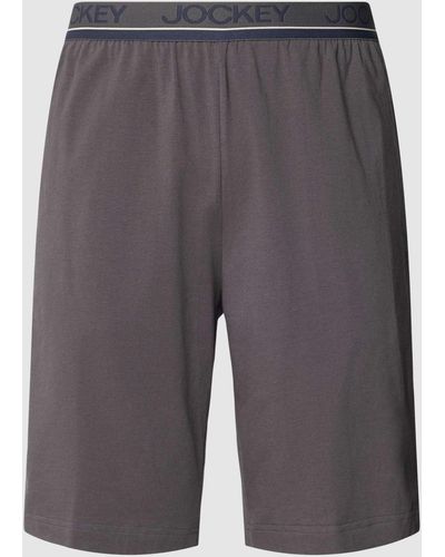 Jockey Pyjama-Shorts mit Label-Bund Modell 'EVERYDAY ESSENTIALS' - Grau