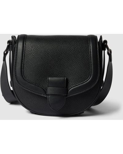 Esprit Saddle Bag in Leder-Optik Modell 'Josy' - Schwarz
