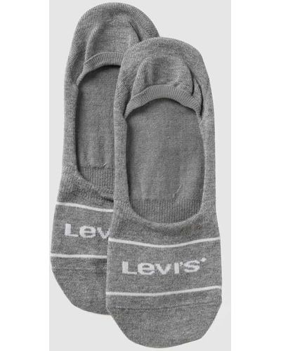Levi's Füßlinge mit Label-Print im 2er-Pack - Grau