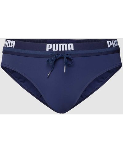 PUMA Badehose mit Label-Detail - Blau