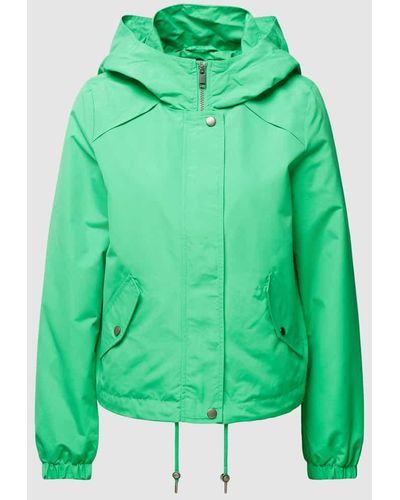 Vero Moda Jacke mit Eingrifftaschen Modell 'SHORT' - Grün