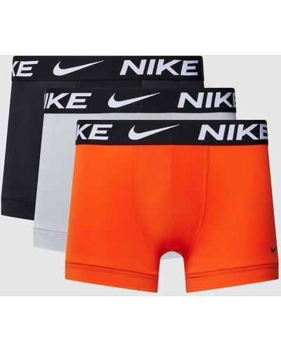 Nike Trunks mit elastischem Logo-Bund im 3er-Pack - Orange