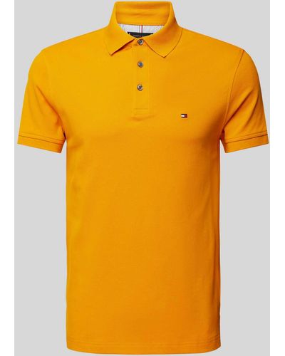 Tommy Hilfiger Poloshirt mit Label-Stitching - Gelb